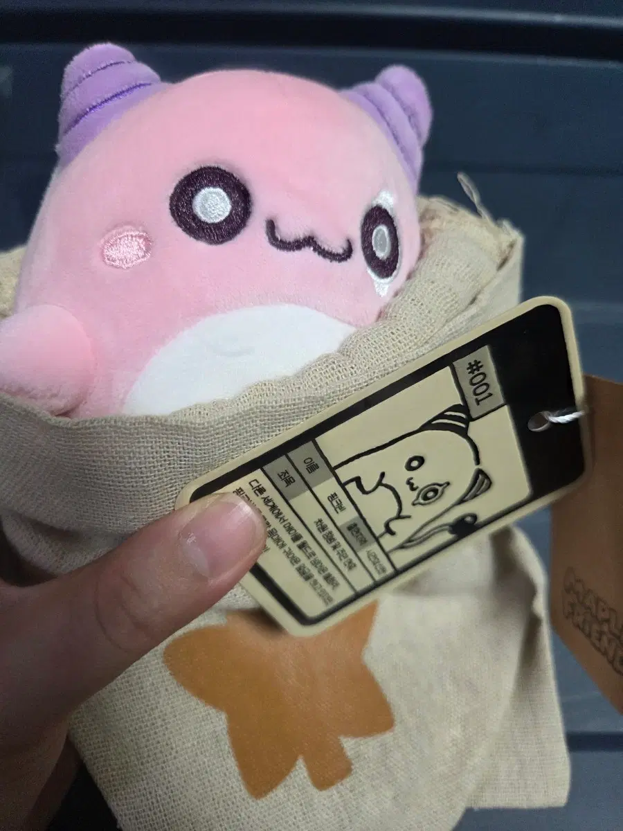 핑크빈 메소주머니 인형