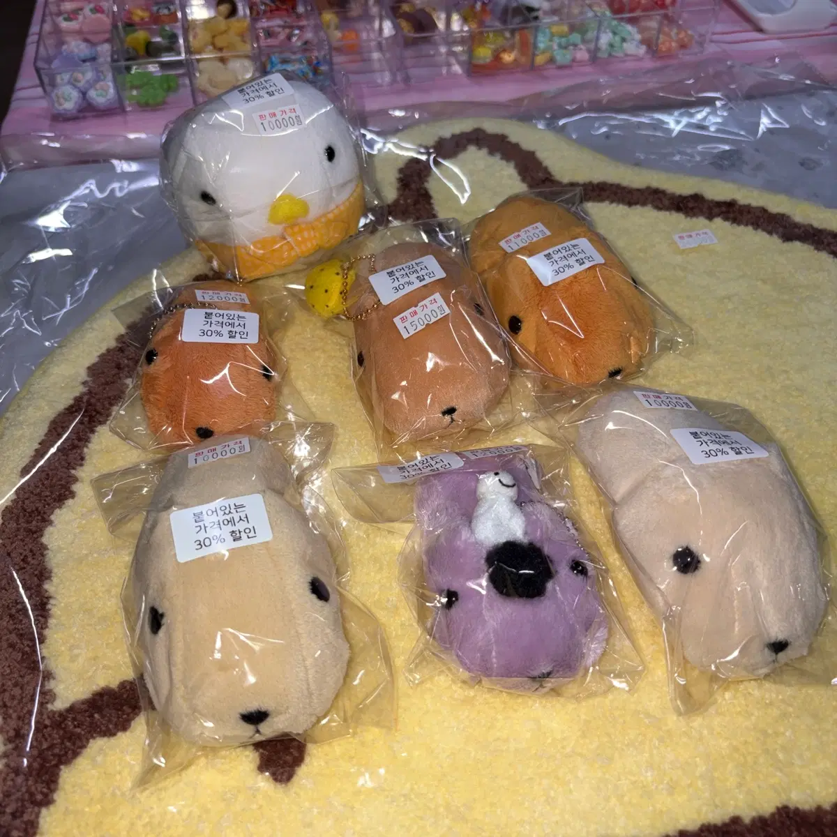 [일본빈티지] 카피바라상 인형 키링 7개 일괄