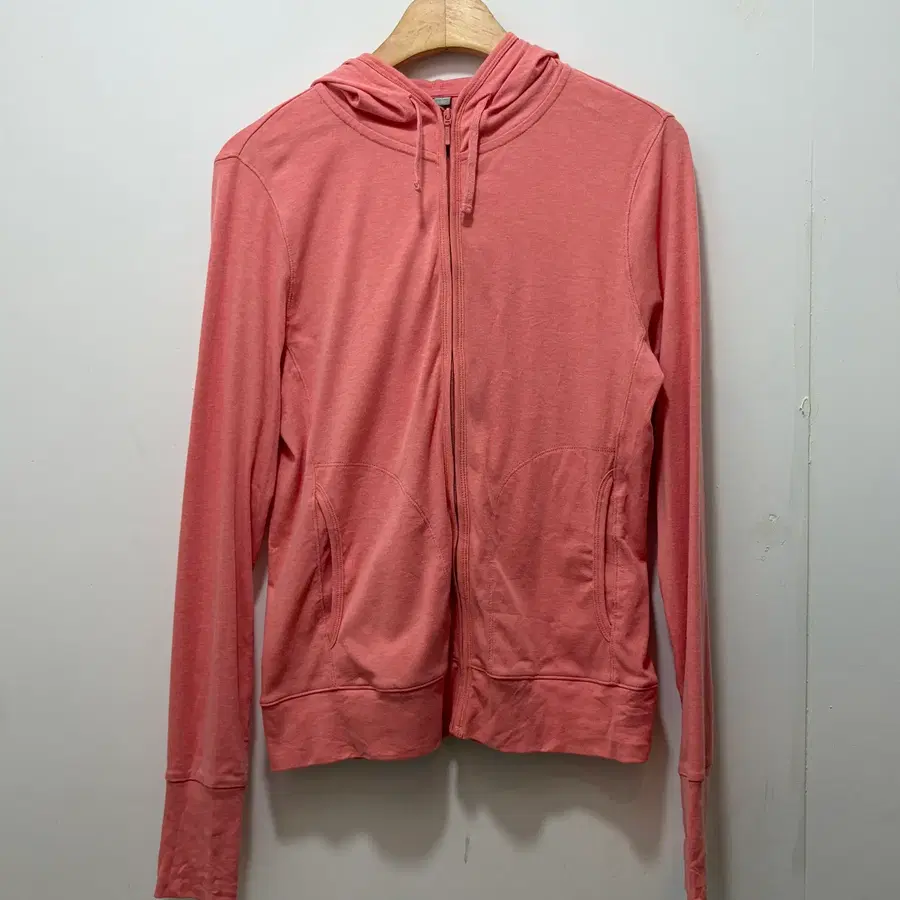 Uniqlo 유니클로 메쉬 풀짚 후드 집업 코랄 핑크 (여성L)