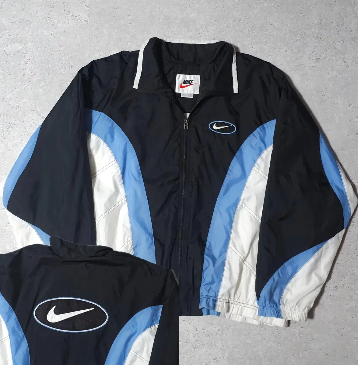XL 나이키 빅로고 올드스쿨 90s 배색 바람막이 오버핏 자켓