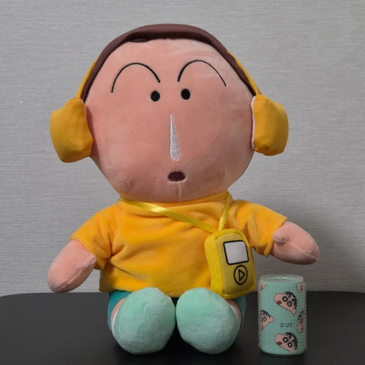 [새상품/택있음] 31cm 크레용신짱 대형 인형 헤드폰 맹구