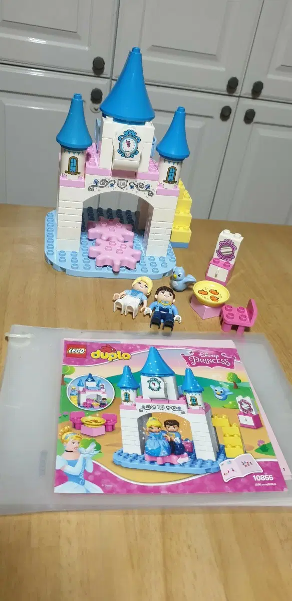 중고 LEGO 레고 듀플로 디즈니 신데렐라 프린세스 성 마법 궁전 10855