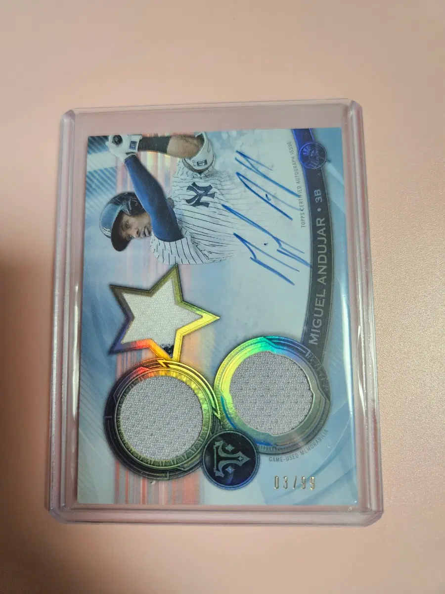양키스)미겔 안두하 2019 Triple Threads 저지 오토