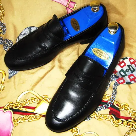 프랑스명품 st Dupont 듀퐁 블랙 카프스킨 페니로퍼 255