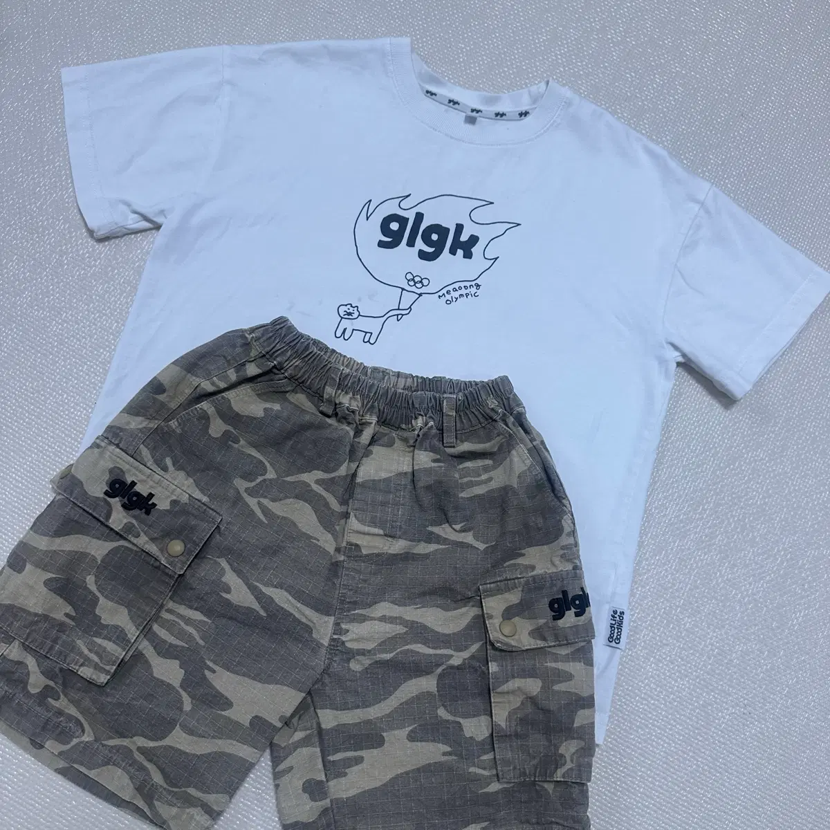히로 지엘 glgk 카모바지 티 세트 (130/120)