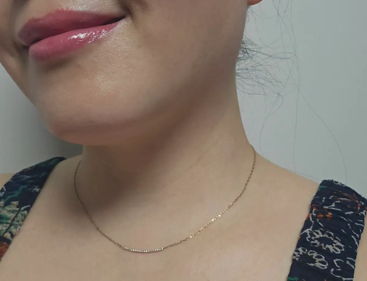 14k 천연다이아 목걸이(로즈골드)