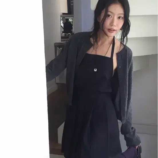 포에토 플리츠 홀터 원피스 Jam pleats halter dress