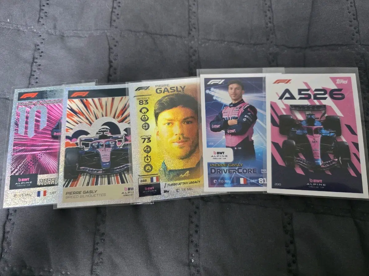 2026 Topps F1 Turbo Attax 피에르 가슬리 카드 5장 일괄