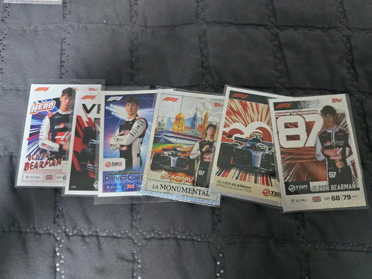 2026 Topps F1 Turbo Attax 올리버 베어맨 카드 6장 일괄