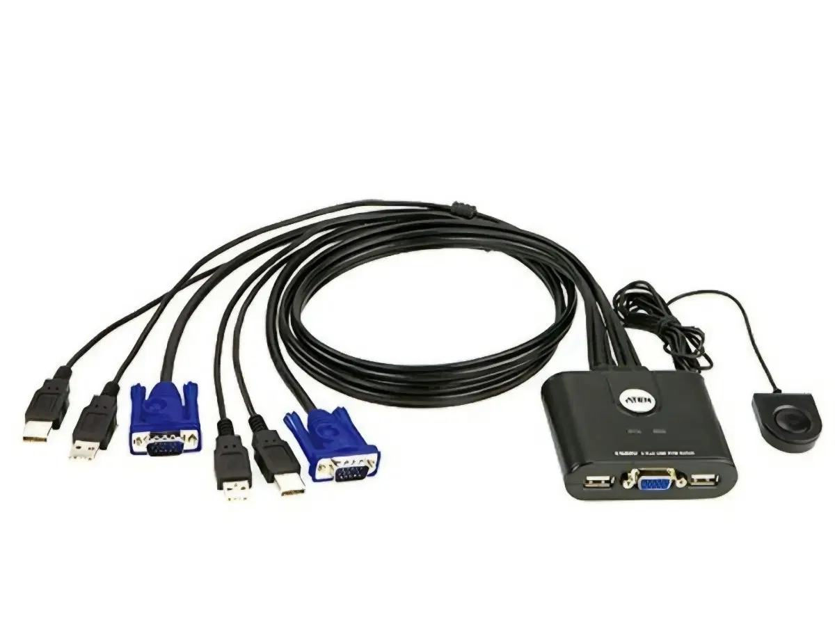 ATEN CS22U 2포트 USB VGA 케이블 KVM 스위치5.0