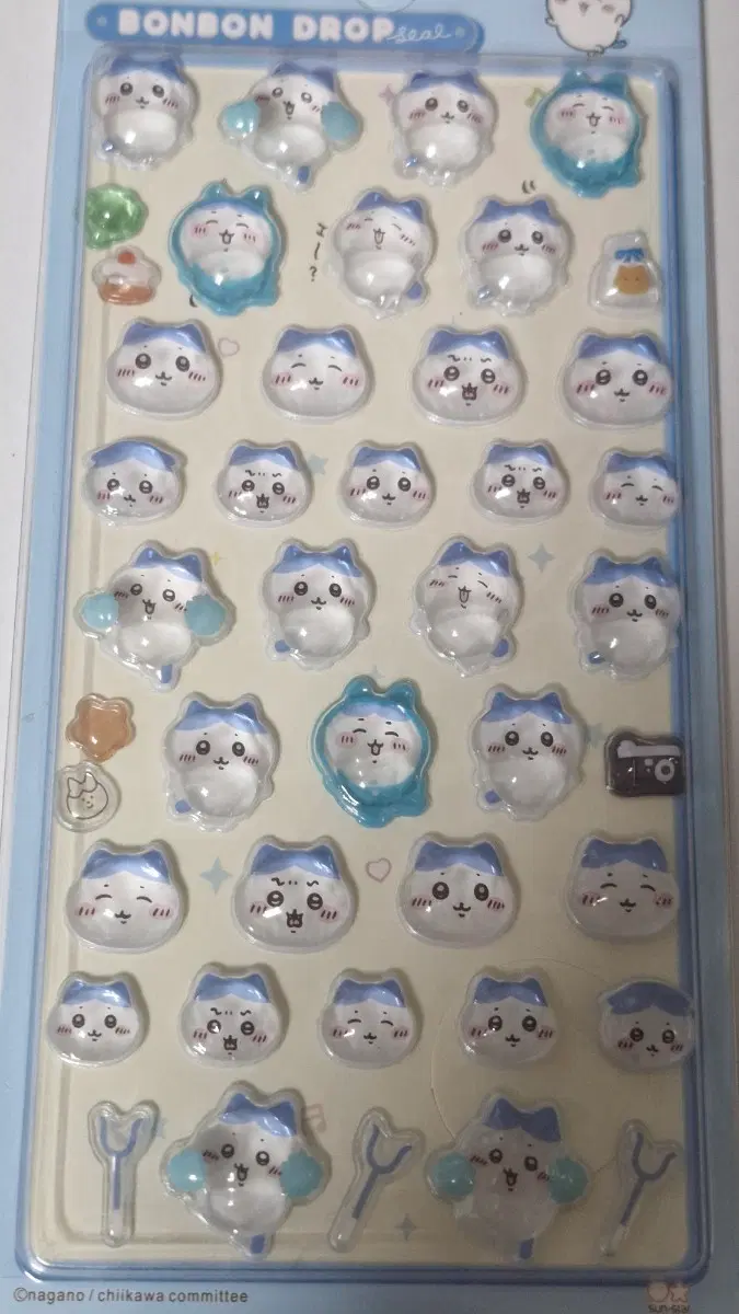 먼작귀 하치와레 3d 봉봉 스티커