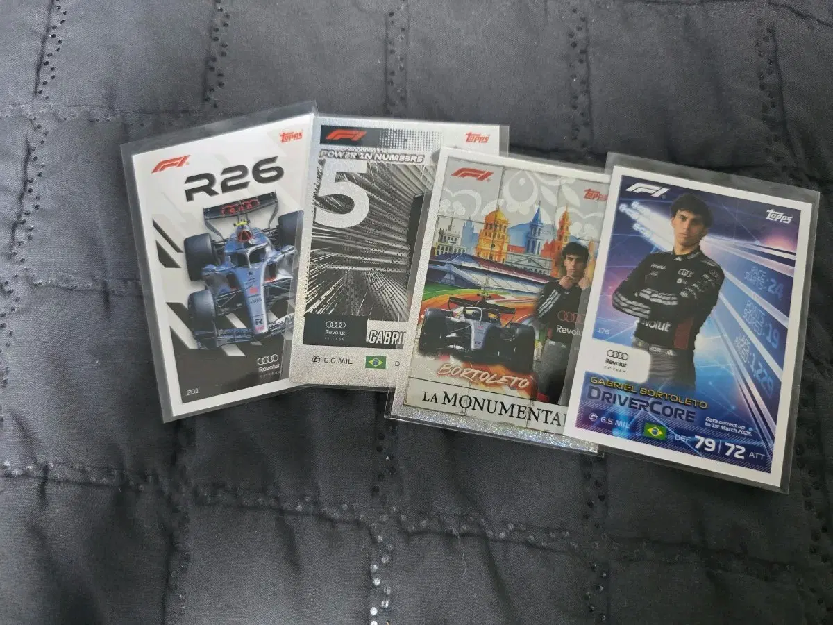 2026 Topps F1 Turbo Attax 가브리엘 보르톨레토 카드 4장 일괄