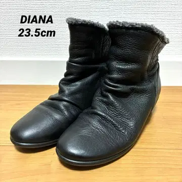 DIANA 다이애나 블랙 가죽 숏부츠 시보 가죽 23.5cm