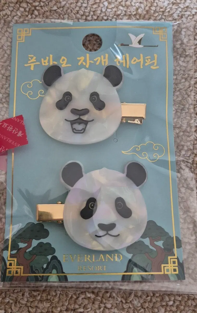 푸바오 자개 헤어핀(정가)