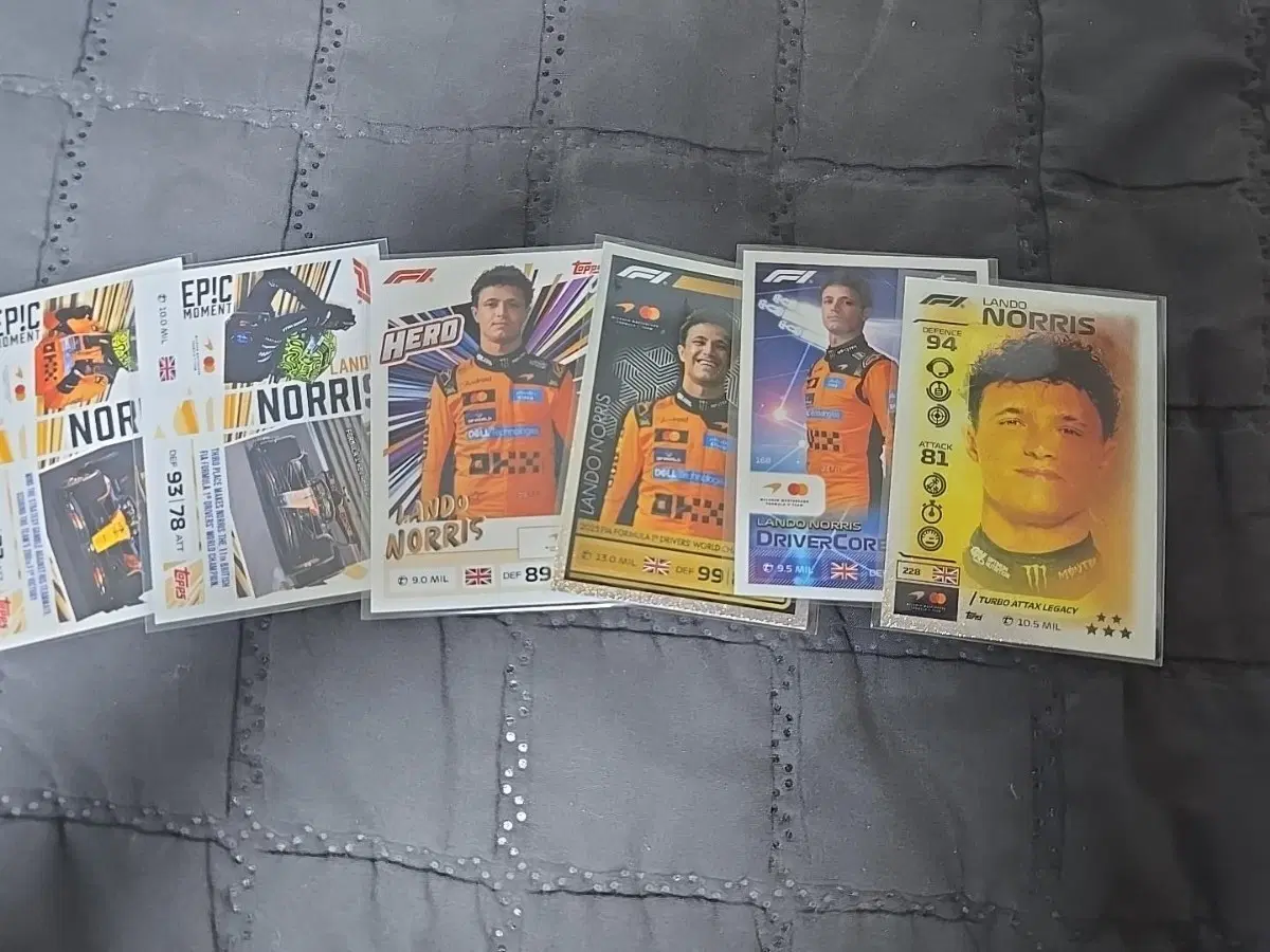 2026 Topps F1 Turbo Attax 랜도 노리스 카드 6장 일괄