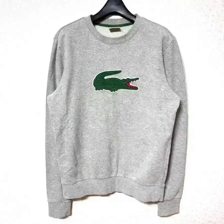 [M,95]라코스테 빅로고 맨투맨 그레이 lacoste