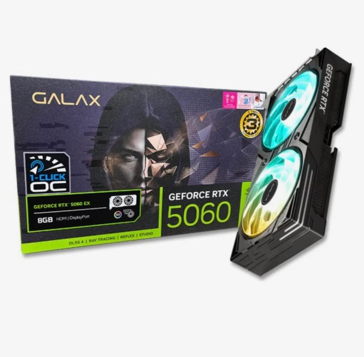 (미개봉)(직거래) 갤럭시 RTX 5060 EX BLACK OC D7 8GB