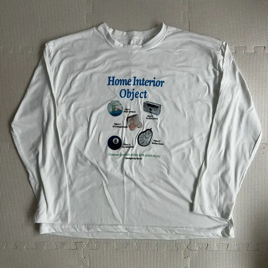 여성 Home Interior Object 그래픽 롱슬리브 티셔츠 M 2F-1