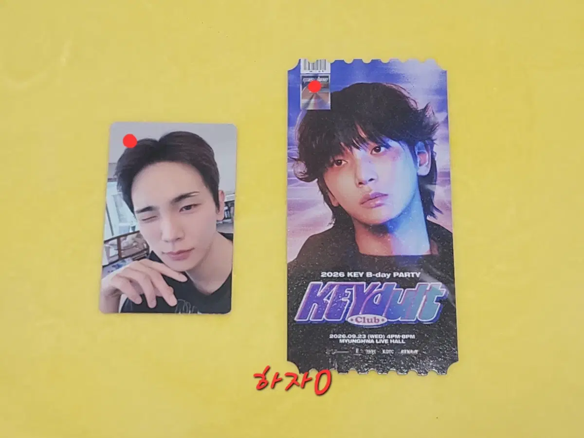 샤이니 키 생파 4시 입장특전 포카 티켓 생일파티 키덜트클럽 김기범 범파 미공포 입장선물세트