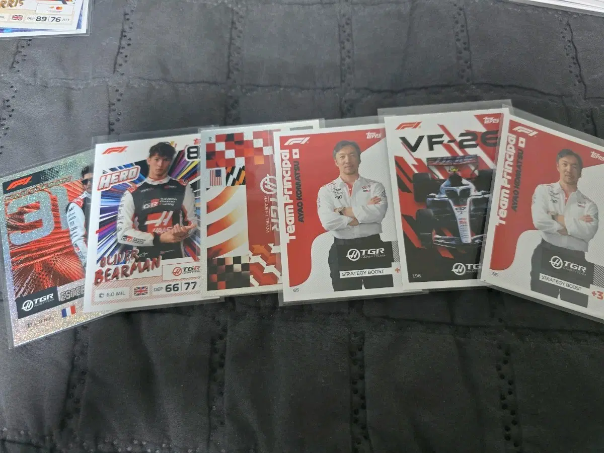 2026 Topps F1 Turbo Attax Haas F1 베어맨 팀 카드 6장 일괄