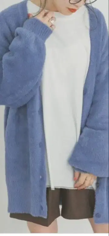 아이템즈 어반 리서치 미니 샤기 가디건