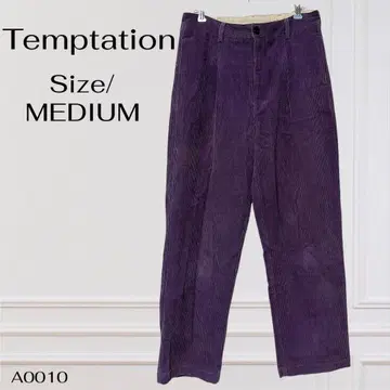 Temptation 코듀로이 팬츠 보라색 퍼플 턱 팬츠 면 100%