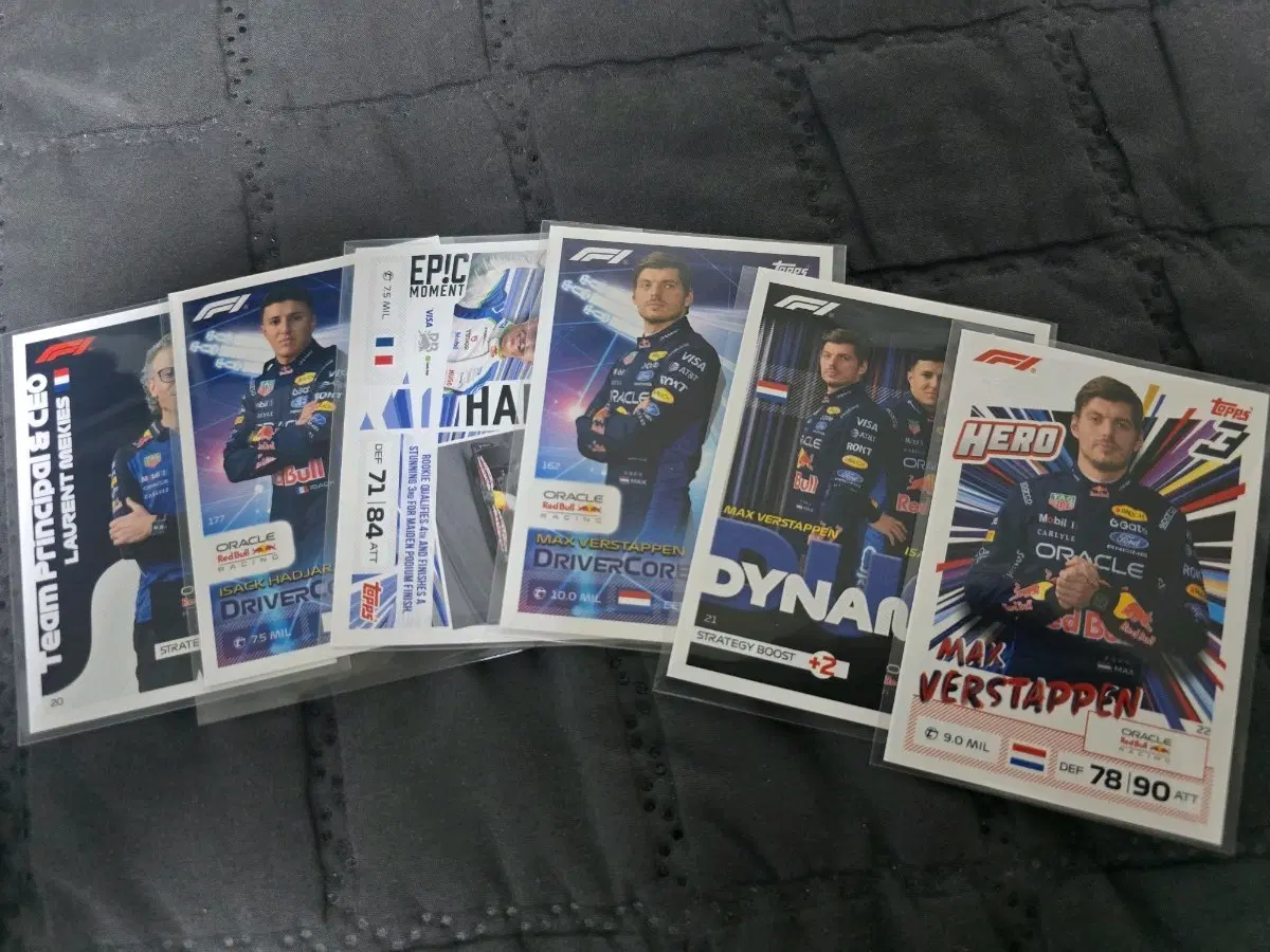 2026 Topps F1 Turbo Attax 레드불 베르스타펜 하자르 카드 6장 일괄