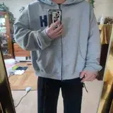 정가15.9 새거쿨거택포 NavyHorizon헬창오버핏크롭남자후드
