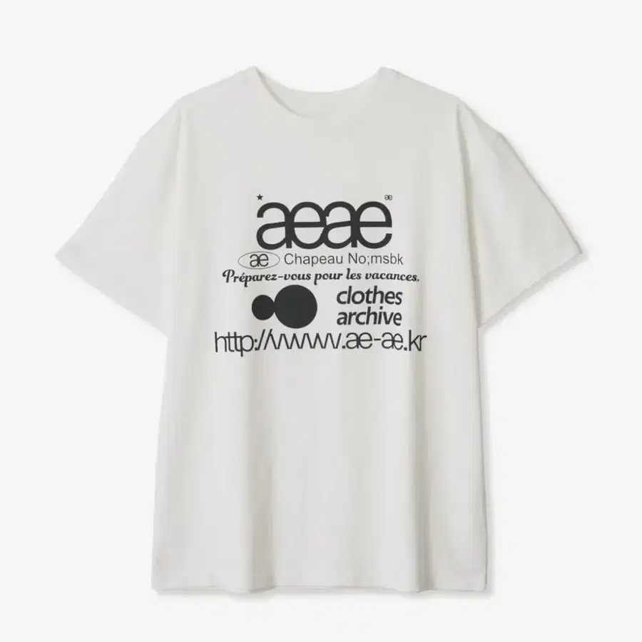 aeae 웹로고 반팔 티셔츠(화이트) 0사이즈