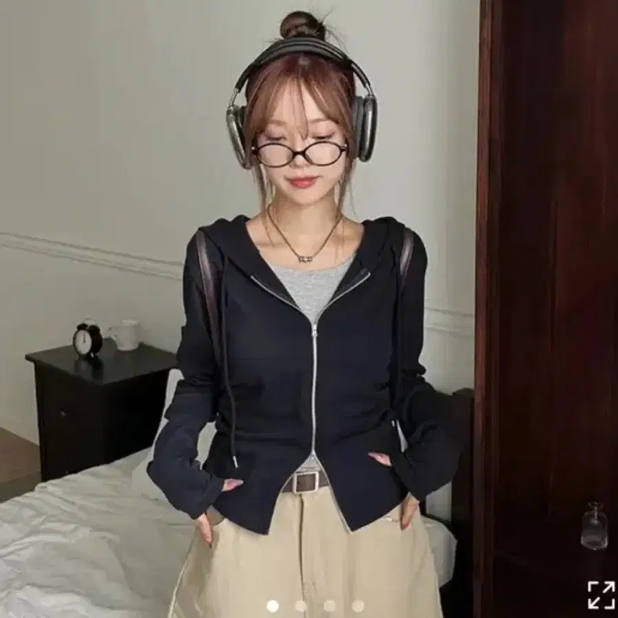 에이블리 통통 후드집업 블랙