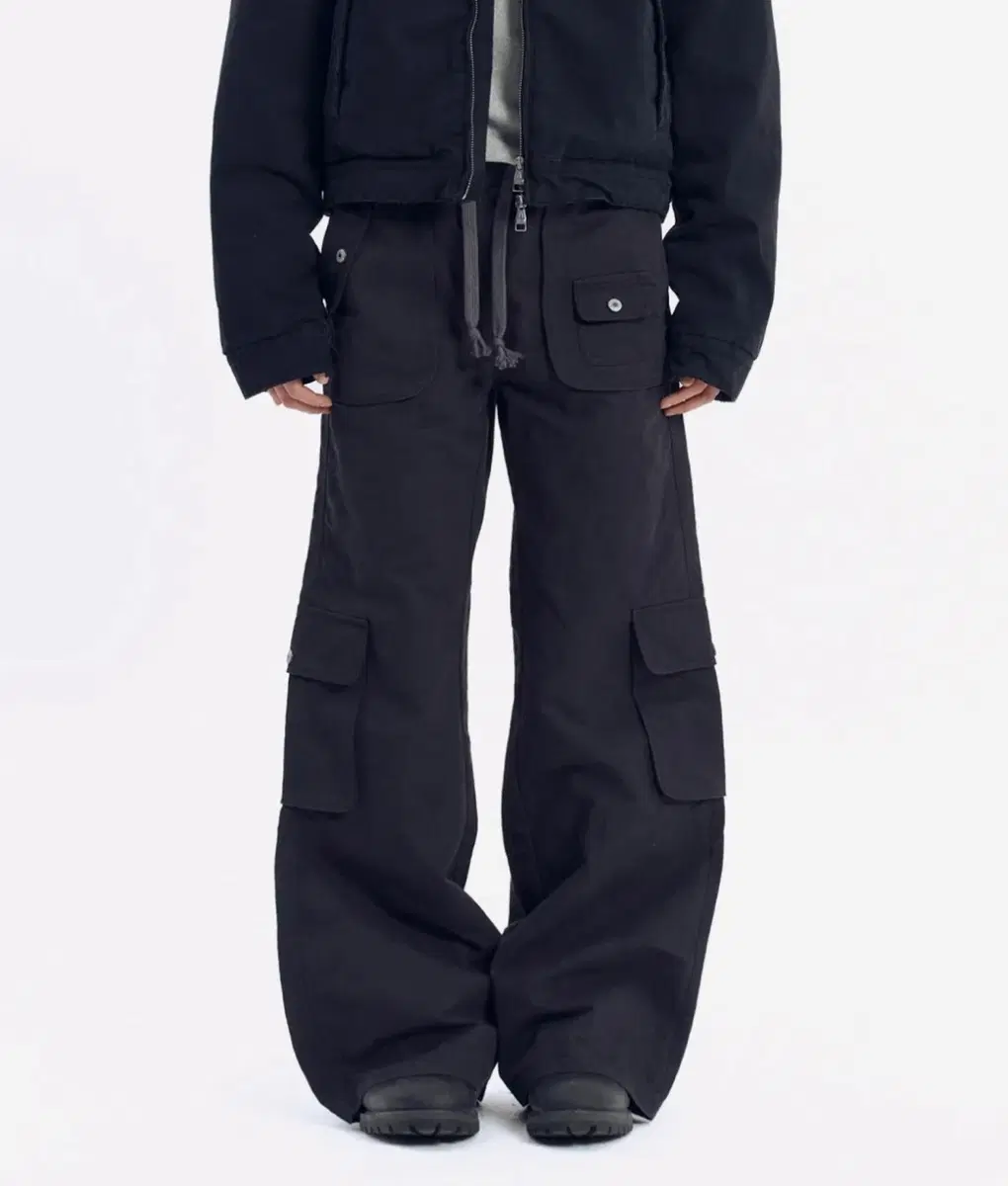 Aakam Flare Cargo Pocket Pants 1 Flare Cargo Pocket Pants (Black)