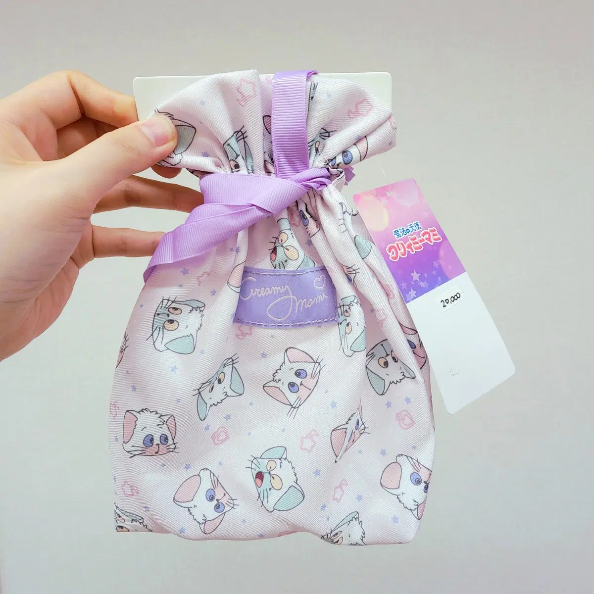 일본정품 천사 크리미마미 고양이 조이개 파우치