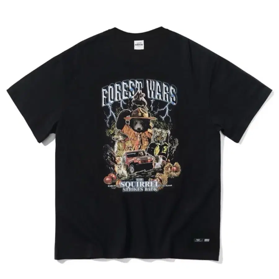 크리틱 FOREST WARS 반팔 티셔츠 블랙 XXXL
