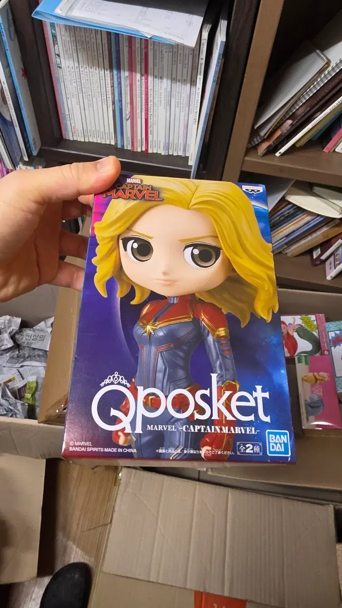 (번장최저가미개봉)마블 캡틴 마블 Q posket 피규어