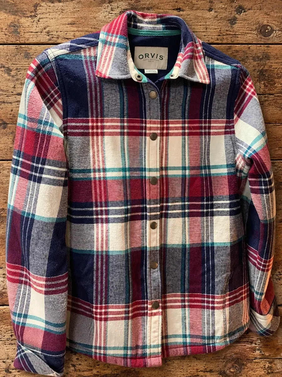 ORVIS Classic Plaid Fleece Jacket / 오비스 체크 플리스 셔츠자켓 95 여성