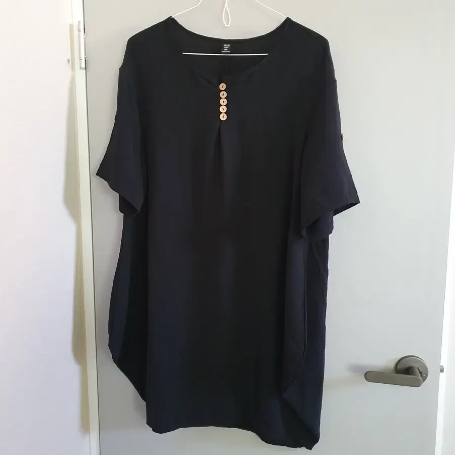 SHEIN 여성용 검정색 반팔 원피스