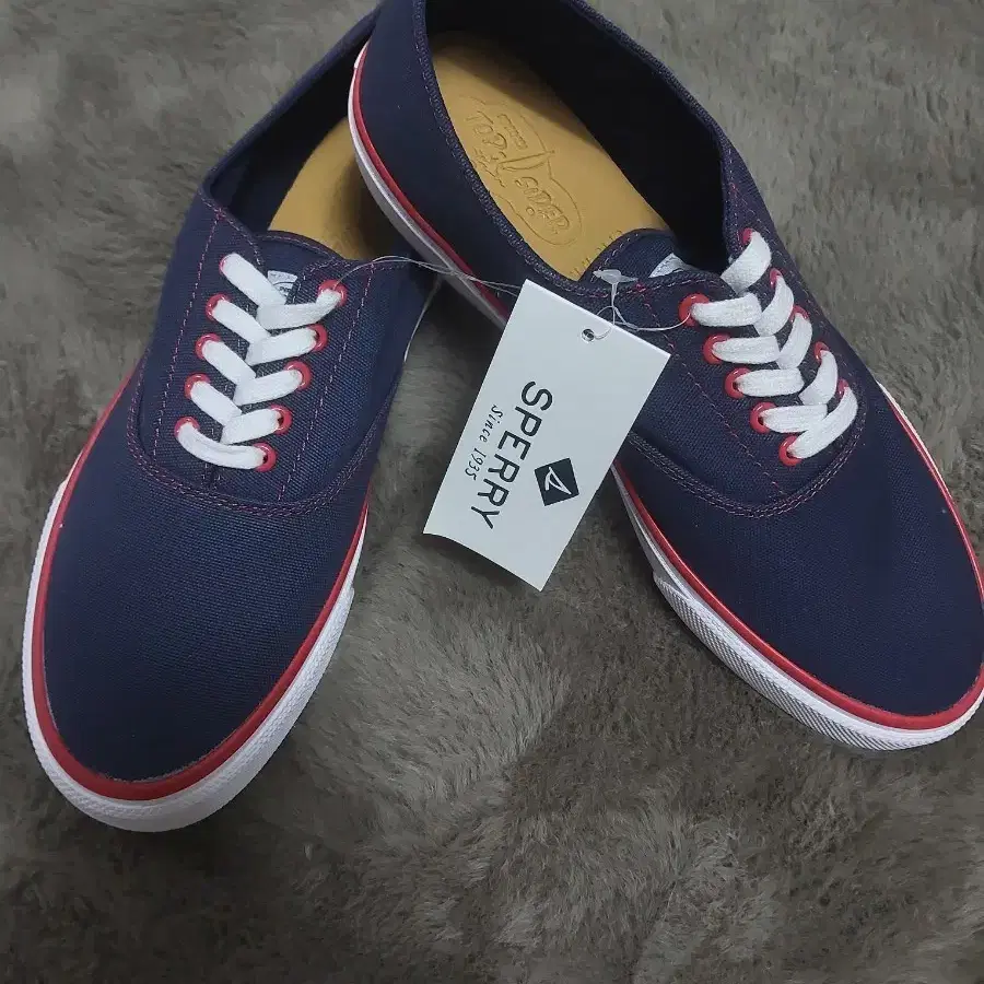 새상품 Sperry 탑사이더 어센틱 오리지널 덱슈즈 보트슈즈 스트라이퍼 II CVO 단화 네이비 280