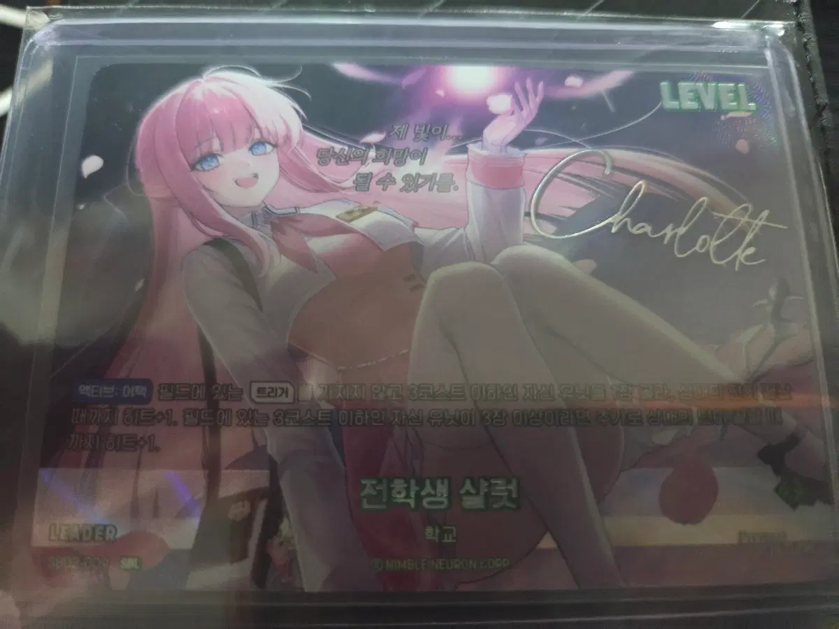 니벨아레나 이터널리턴 전학생 샬럿 리더사인 카드팝니다