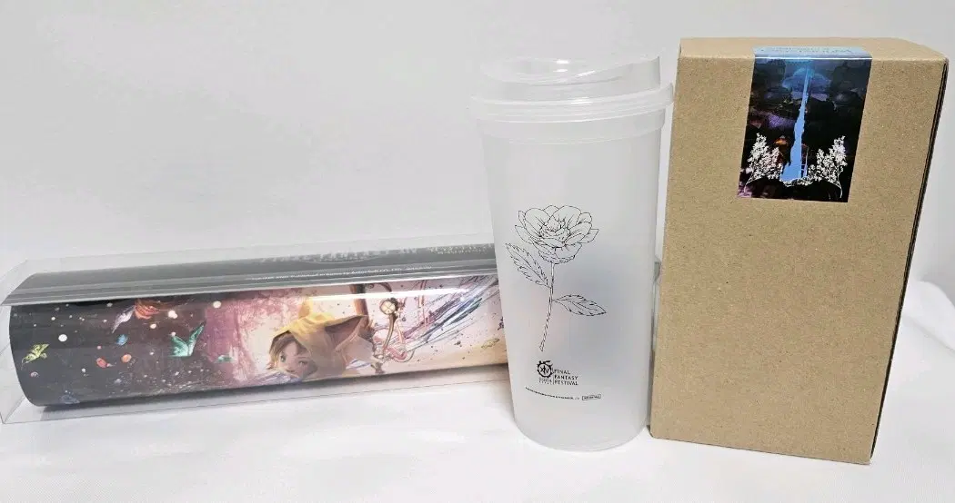 파판14 팬페스티벌 웰컴 굿즈 + 카페 크리스타리움 컵 일괄