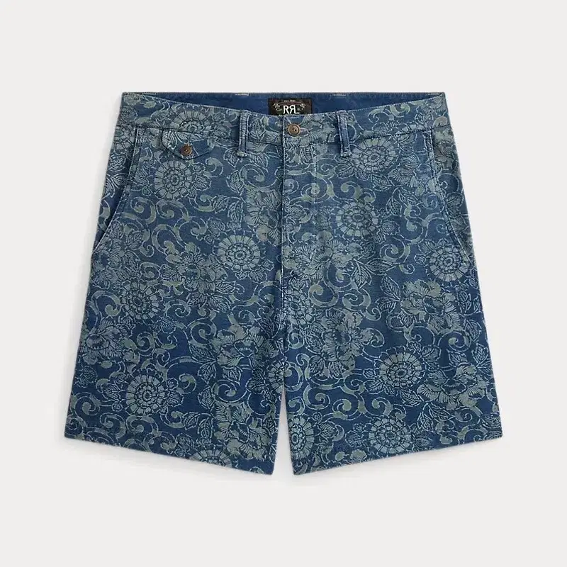 RRL 인디고 프린트 저지 쇼츠 M