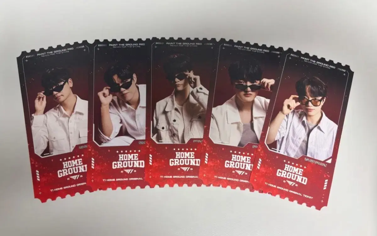 일괄) T1 티원 DAY1 홈그라운드 오리지널 티켓 5종 세트 홈그 1일차