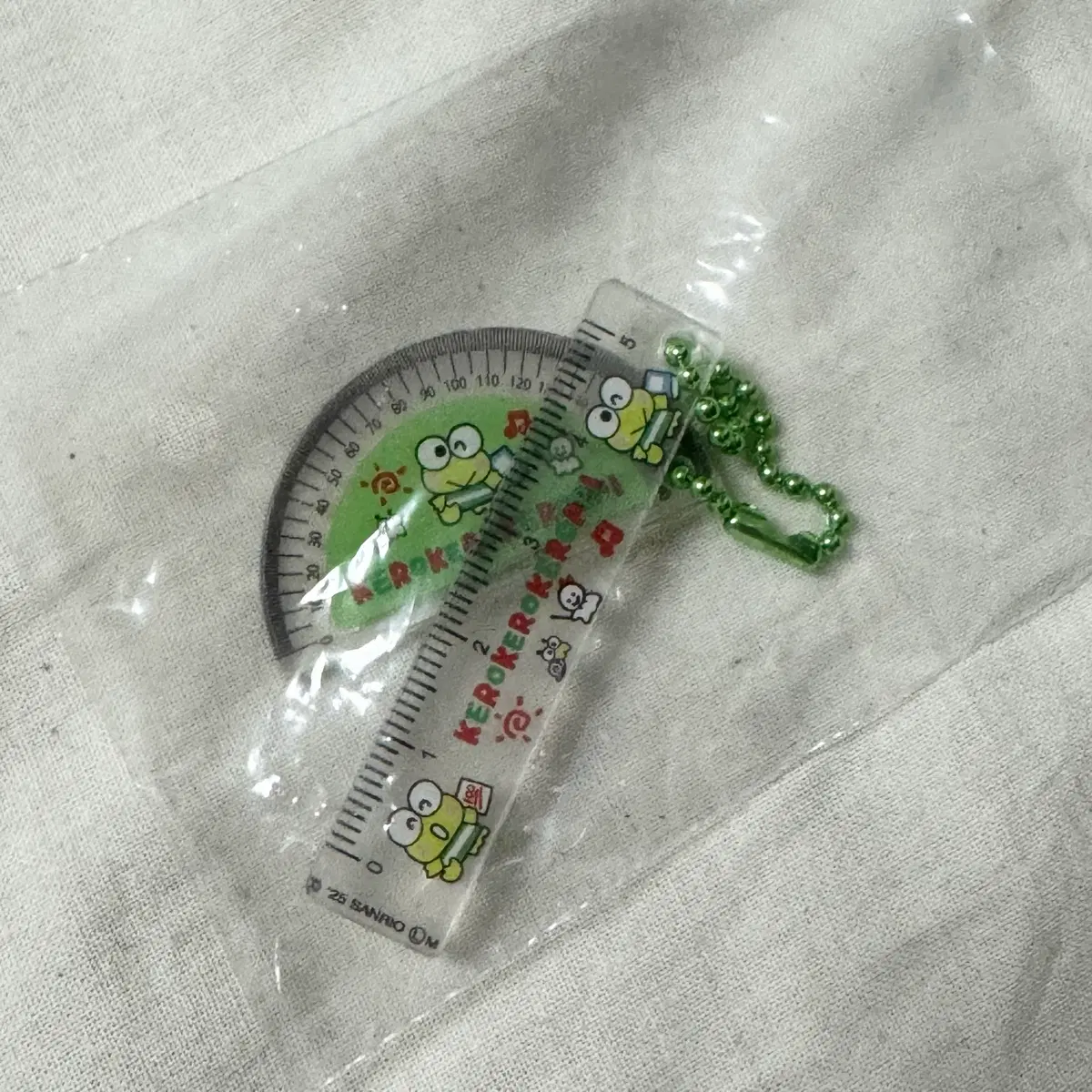 케로케로케로피 각도기 + 자 미니 키링