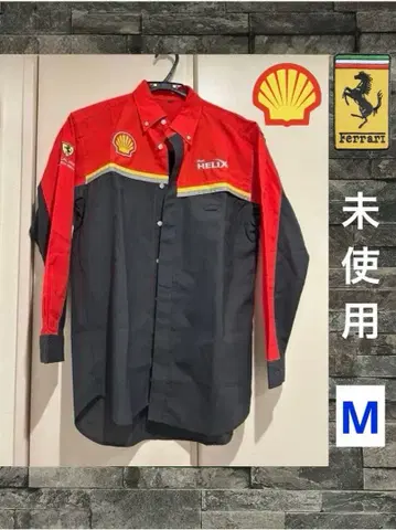 레어 페라리 Ferrari 워크 셔츠 쉘 헬릭스 M-L 미사용