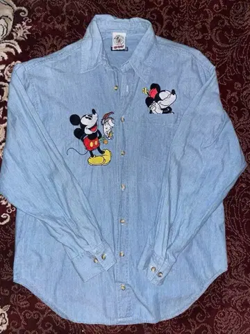 90s Disney 샴브레이 셔츠