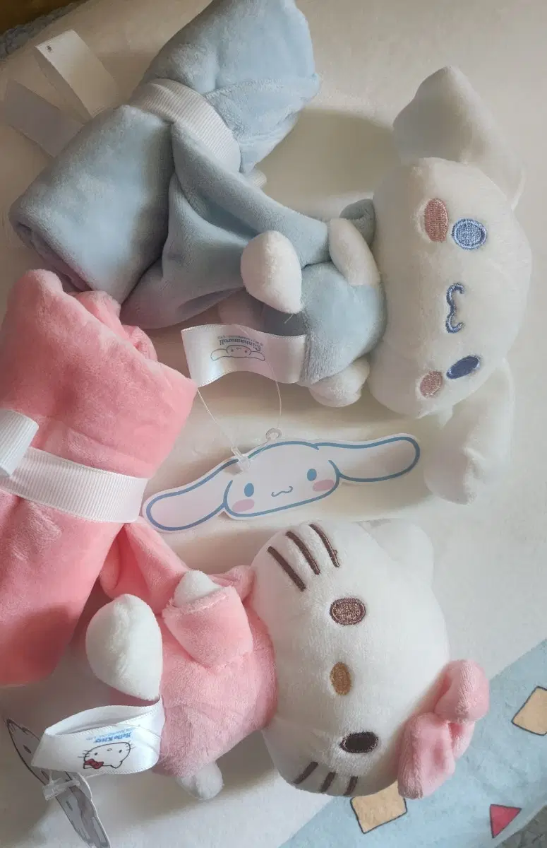 산리오 인형 수건 (시나모룰, 키티)