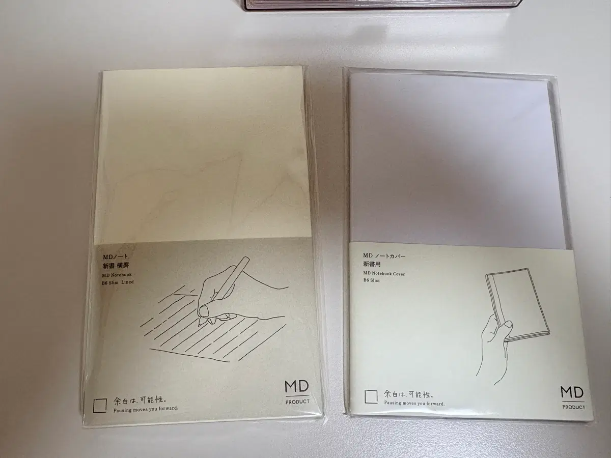 미도리 MD 노트 B6 Slim 라인드 커버 포함