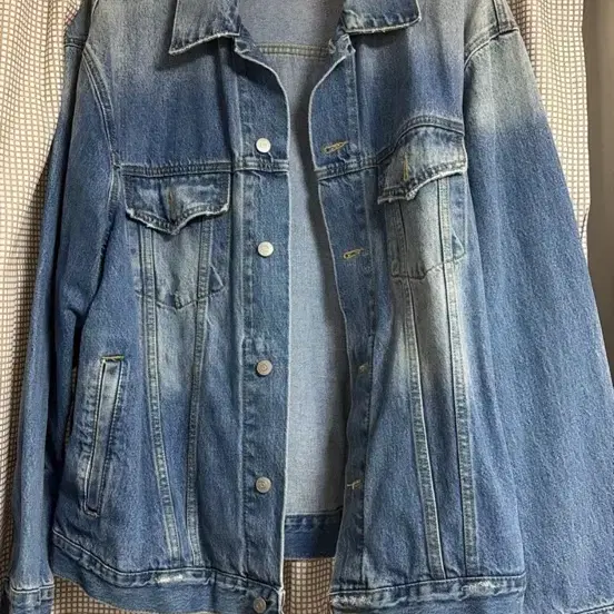 브랜디드 오버핏 데님 자켓 XL