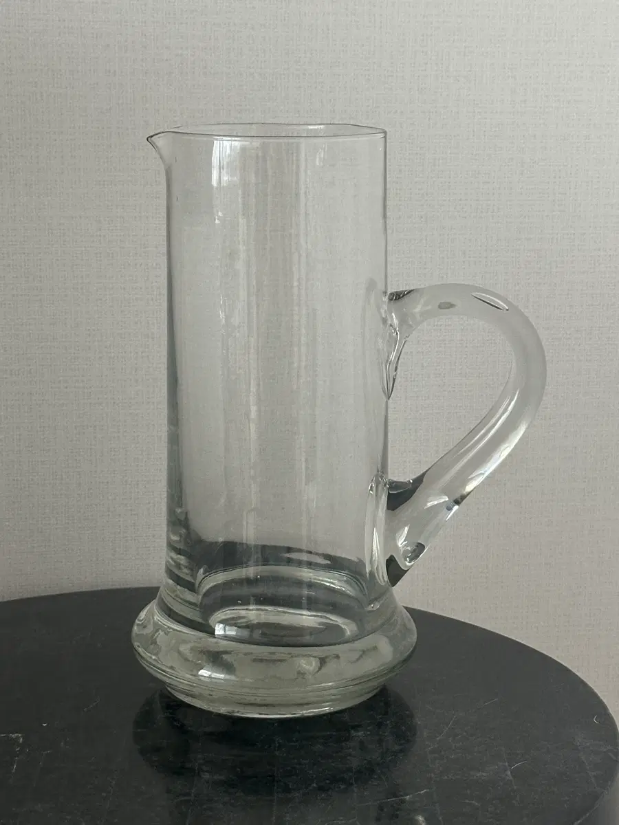 빈티지 앤틱 유리 물병 큰 저그 프랑스 핸드메이드 꽃병