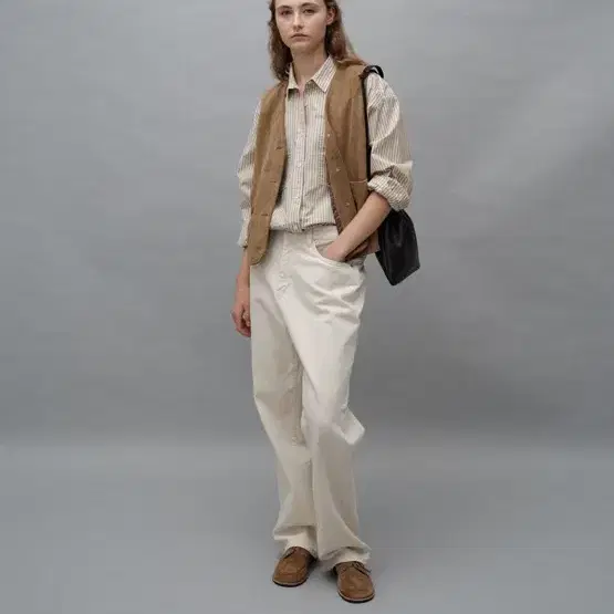 낫띵리튼 Western suede leather vest (Camel)