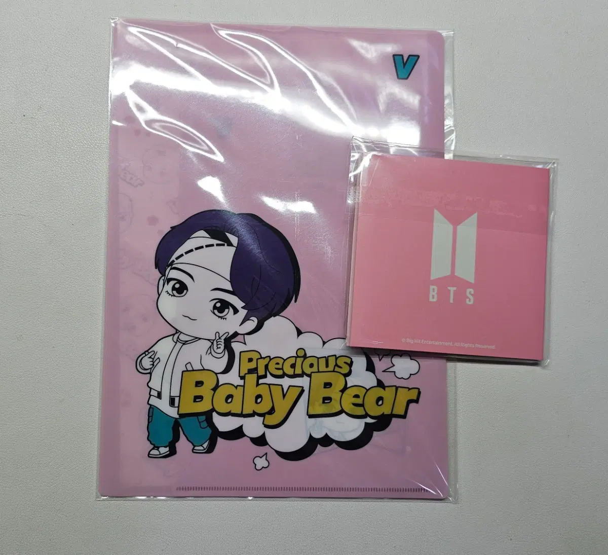 BTS 타이니탄 미니 화일 폴더, 팝업 포스트잇 뷔 V